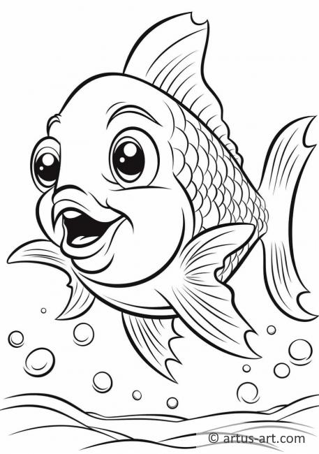 Awesome Carp Coloring Page For Kids